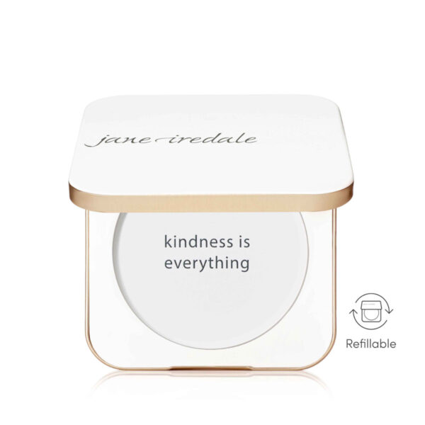 White Refillable Compact